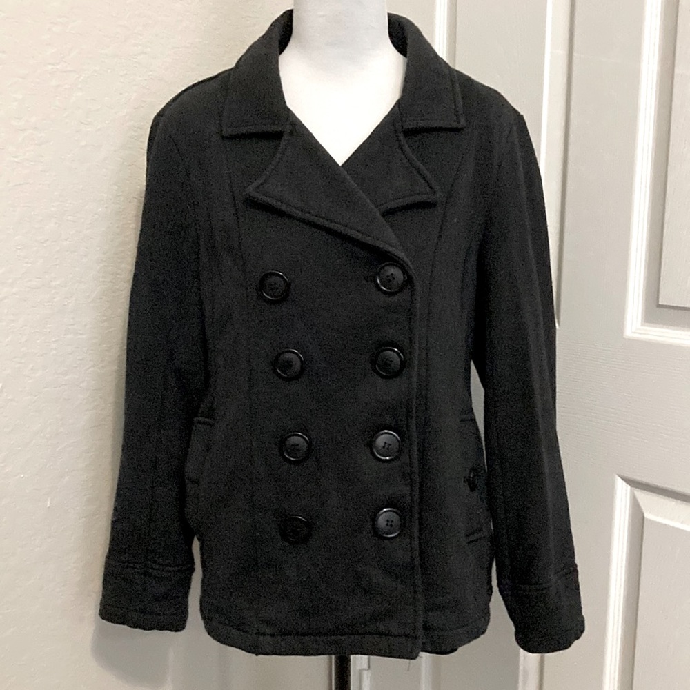 St. John’s Bay Black Pea Coat size L